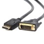 DisplayPort kabal/adapter GEMBIRD, DisplayPort to DVI, 1,8m, CC-DPM-DVIM-6