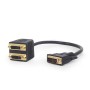 Video splitter DVI DVI-D male to dual DVI female 0,3m, GEMBIRD A-DVI-2DVI-01