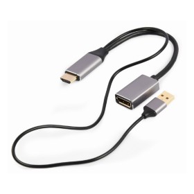 HDMI adapter GEMBIRD A-HDMIM-DPF-02 Active 4K HDMI male to DisplayPort female adapter, black