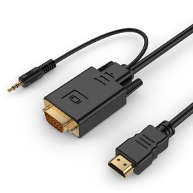 HDMI adapter kabal GEMBIRD A-HDMI-VGA-03-6 HDMI to VGA, 1,8m, adapter + audio