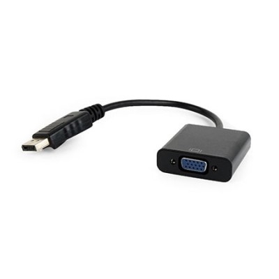 DisplayPort adapter kabal GEMBIRD, A-DPM-VGAF-02, muški DisplayPort na ženski VGA, black, 15cm