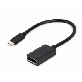 USB adapter Type-C to DisplayPort, 4K, 15 cm, black, GEMBIRD A-CM-DPF-02