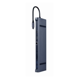 Docking station GEMBIRD USB adapter Type-C 10-in-1 multi-port adapter (USB hub+HDMI+VGA+PD+card reader+LAN+3.5mm), A-CM-COMBO10-
