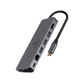 Docking station USB adapter Type-C 5-in-1 multi-port adapter Hub + HDMI + PD + card reader + LAN, A-CM-COMBO5-05
