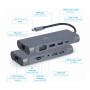 Docking station USB adapter Type-C 7-in-1 multi-port adapter Hub3.0 + HDMI + VGA + PD + card reader + stereo audio, space grey G