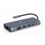 Docking station USB adapter Type-C 7-in-1 multi-port adapter Hub3.0 + HDMI + VGA + PD + card reader + stereo audio, space grey G