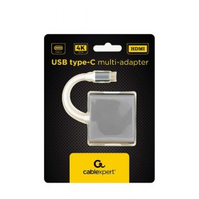 USB adapter Type-C to Type-C, USB3.0, HDMI, GEMBIRD,Space Grey, A-CM-HDMIF-02-SG