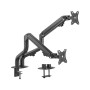 NOSAČ ZA DVA MONITORA GEMBIRD MA-DA2-02, montaža na stol, (tilting), 17”-32”, up to 8 kg