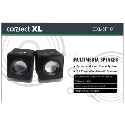 Connect XL Zvučnik, set,  2.0, USB 5V, boja crna - CXL-SP101