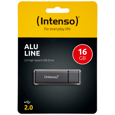 (Intenso) USB Flash drive 16GB Hi-Speed USB 2.0, ALU Line - USB2.0-16GB/Alu-a