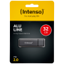 (Intenso) USB Flash drive 32GB Hi-Speed USB 2.0, ALU Line - USB2.0-32GB/Alu-a