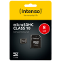 (Intenso) Micro SD Kartica 8GB Class 10 (SDHC & SDXC) sa adapterom - SDHCmicro+ad-8GB/Class10