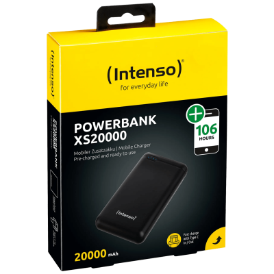 (Intenso) Prijenosni punjač za mobitele i tablete 20000mAh - POWERBANK XS20000 Black