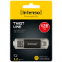 (Intenso) USB Flash drive 128GB, USB 3.2, USB-C, USB-A, Twist Line - USB3.2-128GB/Twist Line