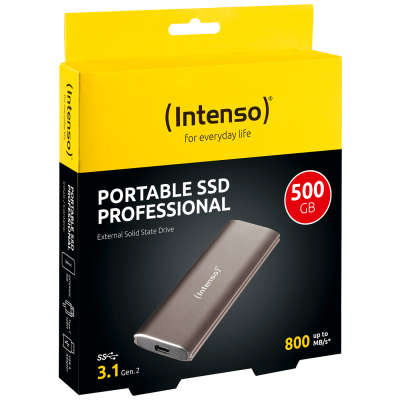(Intenso) Eksterni SSD, kapacitet 500GB, USB 3.1 - SSD External 500GB/Professional