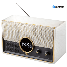 SAL Retro radio + BT bežični zvučnik, 7in1, FM, MP3, alarm - RRT 5B