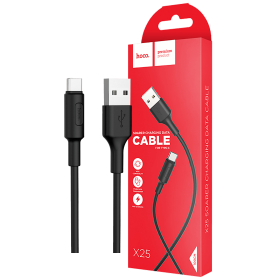 hoco. USB kabl za smartphone, USB type C kabl, 1 met., 2 A, crna - X25 Soarer USB type C, Black