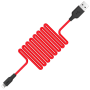 hoco. USB kabl za iPhone, silikonski, 1.2 met., 2 A, crno/crvena - X21 Silicone Lightning, Black/Red