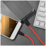 hoco. USB kabl za smartphone,silikonski,1.2 met, 2 A,crno/crveni - X21 Silicone USB type C, Black/Red