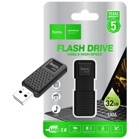 hoco. USB Flash Drive 32GB, USB 2.0, crni - UD6 Intelligent/32GB