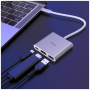 hoco. Konverter USB HUB type C to USB3.0/HDMI/PD - HB14 Easy use