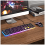 hoco. Tipkovnica+miš, gaming set, RGB osvjetljenje, USB - GM11