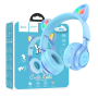 hoco. Slušalice bežične sa mikrofonom, Bluetooth, mačje uši, plava - W39 slušalice Mačje uši,Plave