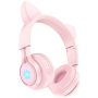 hoco. Slušalice bežične sa mikrofonom, Bluetooth, mačje uši, pink - W39 slušalice Mačje uši,Pink