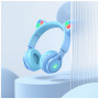 hoco. Slušalice bežične sa mikrofonom, Bluetooth, mačje uši, plava - W39 slušalice Mačje uši,Plave