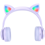 hoco. Slušalice bežične sa mikrofonom, Bluetooth, mačje uši - W39 slušalice Mačje uši,Ljubičaste