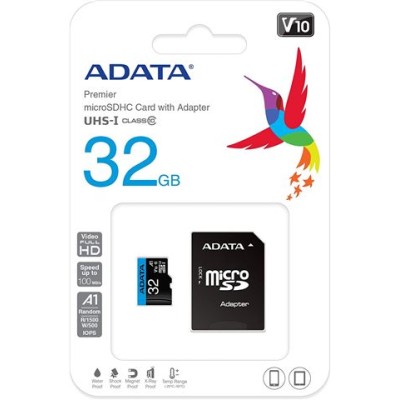 MEM SD MICRO 32GB Premier A1 + ADP AD