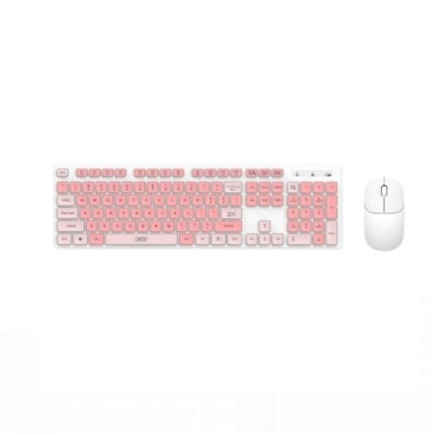 Tastatura XO KB-05 wireless + miš Pink