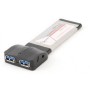 ExpressCard GEMBIRD PCMCIAX-USB32, 34slot 2xUSB 3.0