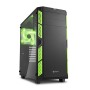 Kućište SHARKOON gaming, AI7000 Glass Green ATX, 3x 140mm LED