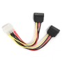 Kabl napojni interni Y, molex na 2xSerial ATA 15cm power cable, GEMBIRD CC-SATA-PSY