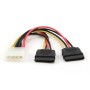 Kabl napojni interni Y, molex na 2xSerial ATA 15cm power cable, GEMBIRD CC-SATA-PSY