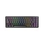 Tastatura gaming RAMPAGE REBEL black, Mechanical, Low Profile, blue switch, US Layout, Rainbow