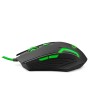 Miš ESPERANZA GAMING FIGHTER 6D MX205, GREEN, 2400dpi, ergonomic, EGM205G