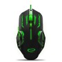 Miš ESPERANZA GAMING APACHE 6D MX403, GREEN, 2400dpi, ergonomic, EGM403G