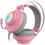 Slušalice sa mikrofonom gaming RAMPAGE RM-K1 PULSAR pink, USB, 7.1 Surround+Vibration, RGB, dugi fleksibilni mikrofon