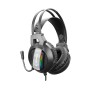 Slušalice sa mikrofonom gaming RAMPAGE RM-K71 LINE black, 3,5 mm + USB, Rainbow Iluminated, PC/PS4/XBOX