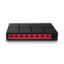 SWITCH MERCUSYS 8 port 10/100/1000M mini Desktop, 8 10/100/1000M RJ45 Ports, Desktop, Plastic case, MS108G, 2Y