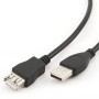 USB 2.0 kabal CCP-USB2-AMAF-10, 3m, A-A BLACK ext cable, GEMBIRD