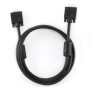 SVGA kabl, 15M-15M dual-shielded + 2xFer 10m black, GEMBIRD CC-PPVGA-10M-B