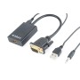 Video adapter kabl, 0.15 m, black, VGA to HDMI, GEMBIRD A-VGA-HDMI-01