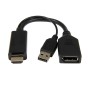 HDMI adapter GEMBIRD A-HDMIM-DPF-01 Active 4K HDMI to DisplayPort adapter, black